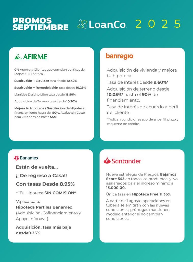 🎉 Aprovecha las promociones bancarias y haz realidad el sueño de tener tu casa propia. 🏡